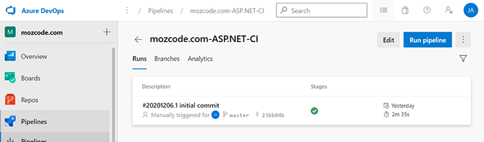 azure devops successful release