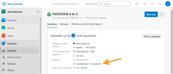 azure devops build artifact